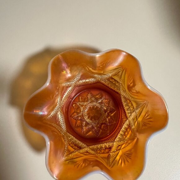 Digan Carnival Glass Bowl Color Peach - Picture 6 of 11